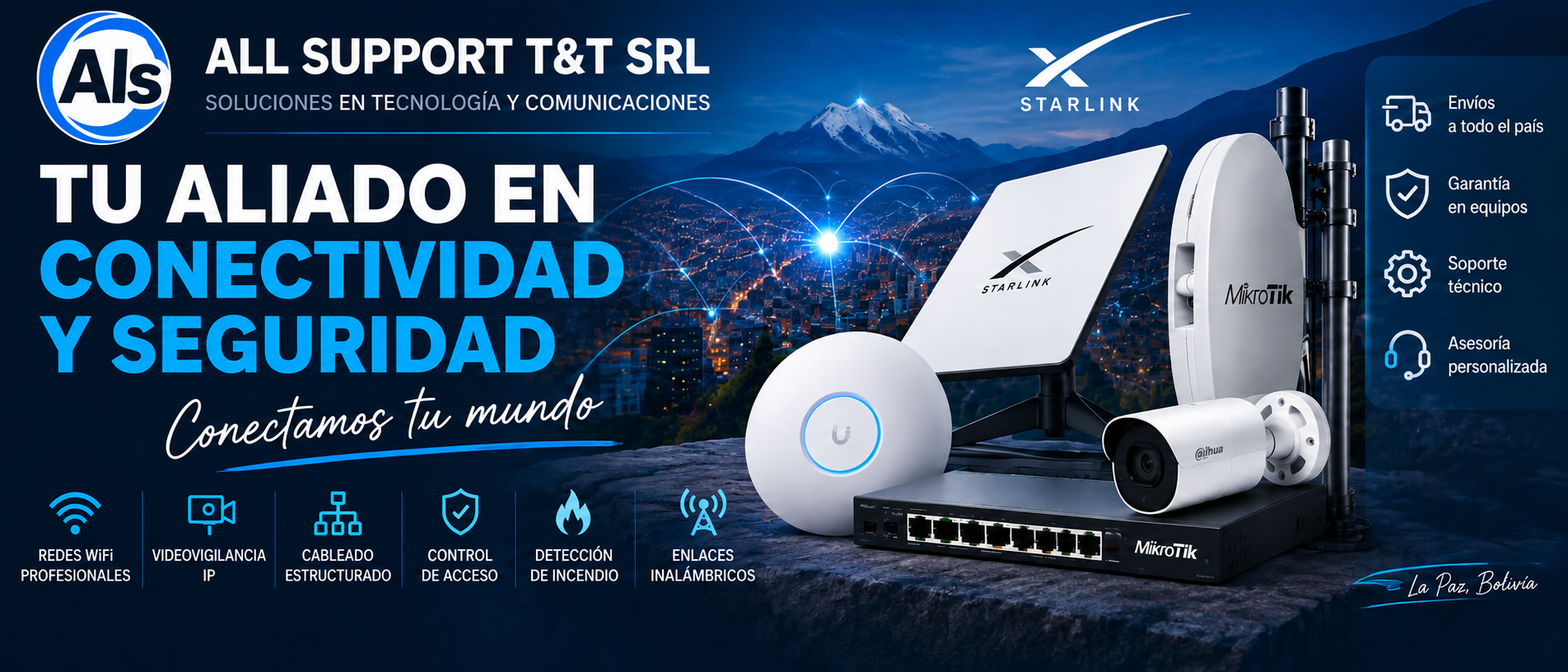ALL SUPPORT T&T SRL- Conectividad, seguridad y Telecomunicaciones